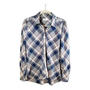 UNTUCKit Sarah Plaid Long Sleeve Button-front Shirt Preppy Casual Women's 4